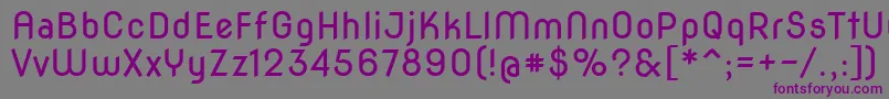フォントNovaround – 紫色のフォント、灰色の背景