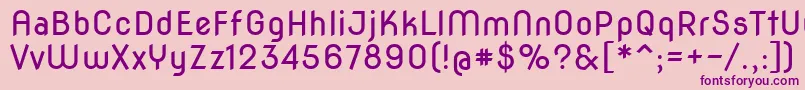 Novaround Font – Purple Fonts on Pink Background