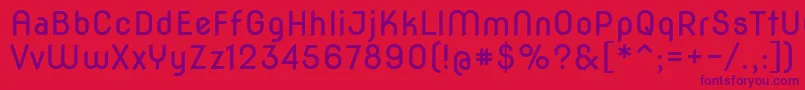 Novaround Font – Purple Fonts on Red Background