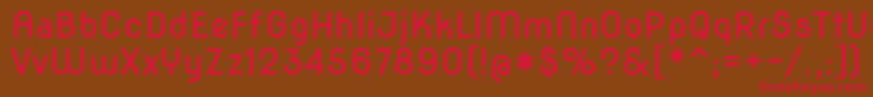 Novaround Font – Red Fonts on Brown Background