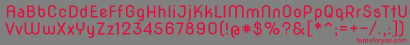 Novaround Font – Red Fonts on Gray Background