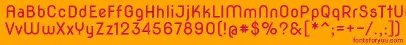 Шрифт Novaround – красные шрифты на оранжевом фоне