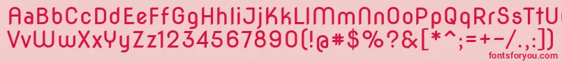 フォントNovaround – ピンクの背景に赤い文字