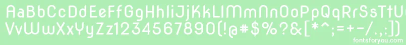 フォントNovaround – 緑の背景に白い文字