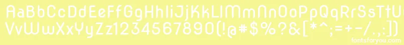 フォントNovaround – 黄色い背景に白い文字