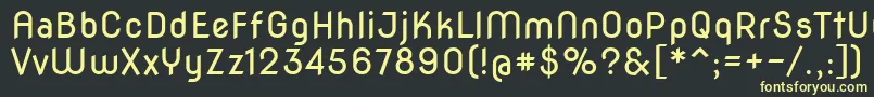Novaround Font – Yellow Fonts on Black Background