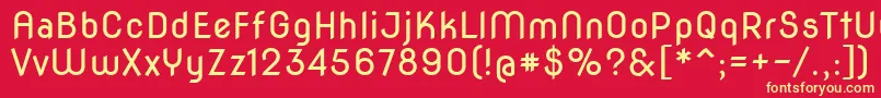 フォントNovaround – 黄色の文字、赤い背景