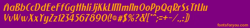 fuente NewforumItalic – Fuentes Naranjas Sobre Fondo Morado