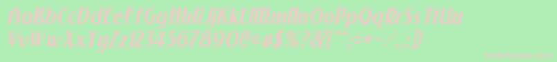 NewforumItalic Font – Pink Fonts on Green Background