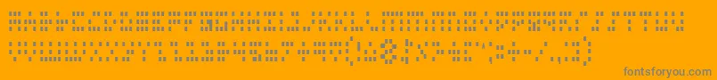 Fonte IconianCondensed – fontes cinzas em um fundo laranja