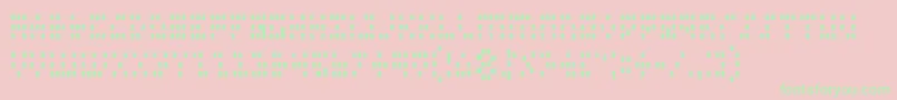 IconianCondensed Font – Green Fonts on Pink Background