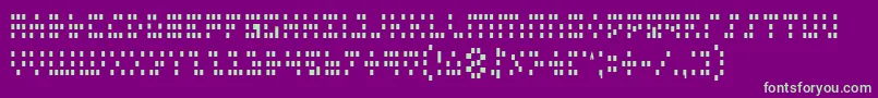 Fonte IconianCondensed – fontes verdes em um fundo violeta
