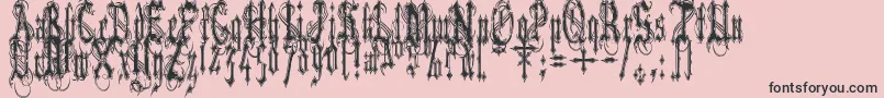 Vladtepesiivlads Font – Black Fonts on Pink Background