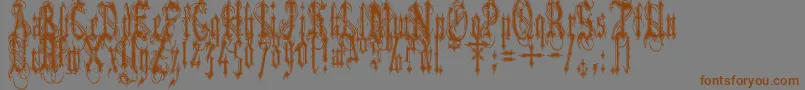 Vladtepesiivlads Font – Brown Fonts on Gray Background