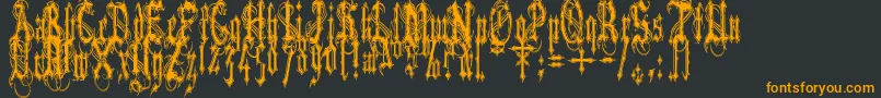 Vladtepesiivlads Font – Orange Fonts on Black Background