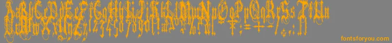 Vladtepesiivlads Font – Orange Fonts on Gray Background