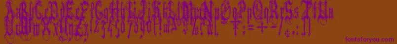 Vladtepesiivlads Font – Purple Fonts on Brown Background