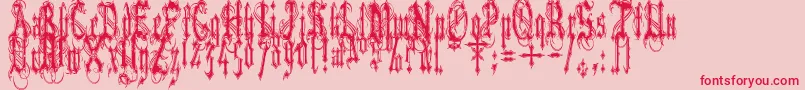 Vladtepesiivlads Font – Red Fonts on Pink Background