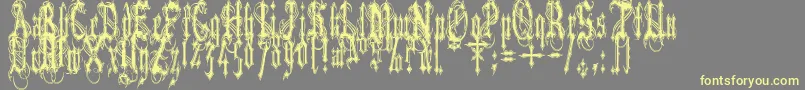 Vladtepesiivlads Font – Yellow Fonts on Gray Background