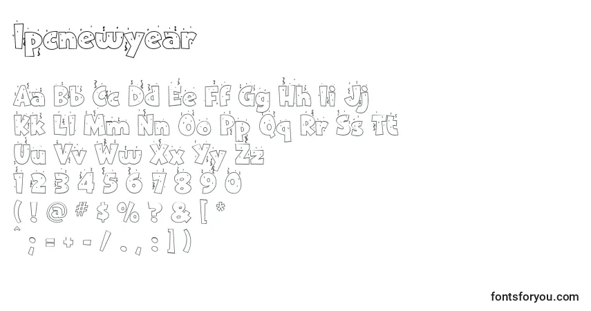 Ipcnewyear Font – alphabet, numbers, special characters