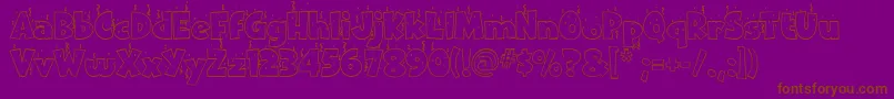 Ipcnewyear Font – Brown Fonts on Purple Background