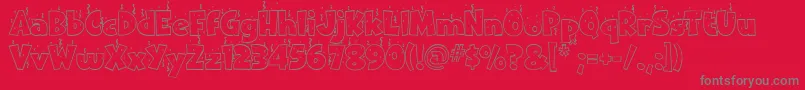 Ipcnewyear Font – Gray Fonts on Red Background