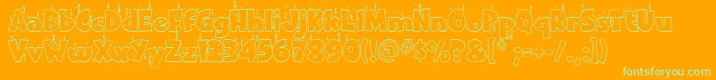 Ipcnewyear Font – Green Fonts on Orange Background