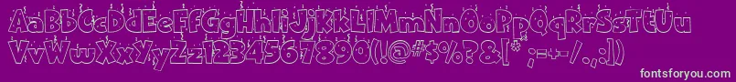 Ipcnewyear Font – Green Fonts on Purple Background