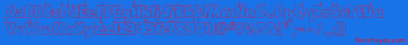 Ipcnewyear Font – Red Fonts on Blue Background