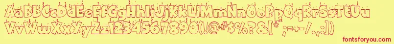 Ipcnewyear Font – Red Fonts on Yellow Background