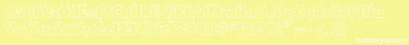 Ipcnewyear Font – White Fonts on Yellow Background