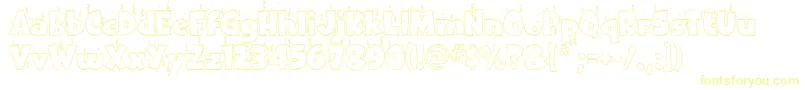 Ipcnewyear Font – Yellow Fonts on White Background