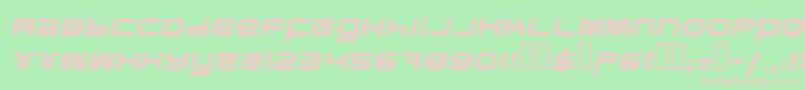 PfukItalic Font – Pink Fonts on Green Background