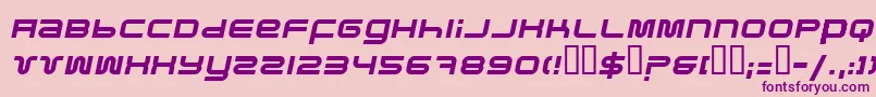 PfukItalic Font – Purple Fonts on Pink Background