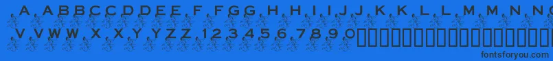 LmsPowerInYourCornerNow Font – Black Fonts on Blue Background