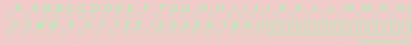 フォントLmsPowerInYourCornerNow – ピンクの背景に緑の文字