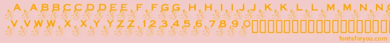 LmsPowerInYourCornerNow Font – Orange Fonts on Pink Background