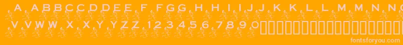 LmsPowerInYourCornerNow Font – Pink Fonts on Orange Background