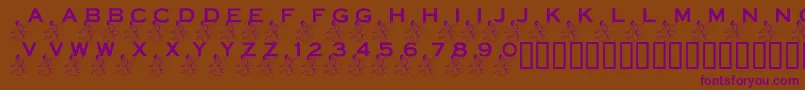 LmsPowerInYourCornerNow Font – Purple Fonts on Brown Background