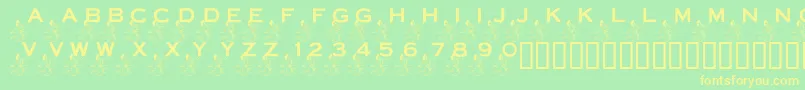 LmsPowerInYourCornerNow Font – Yellow Fonts on Green Background