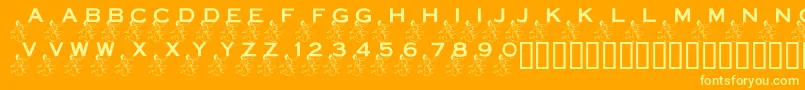 LmsPowerInYourCornerNow Font – Yellow Fonts on Orange Background