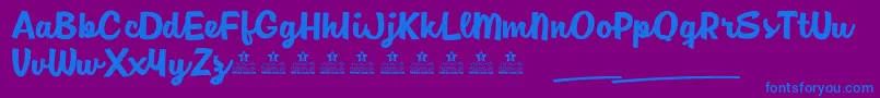 JamSessionsPersonalUse Font – Blue Fonts on Purple Background