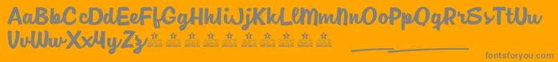 JamSessionsPersonalUse-Schriftart – Graue Schriften auf orangefarbenem Hintergrund