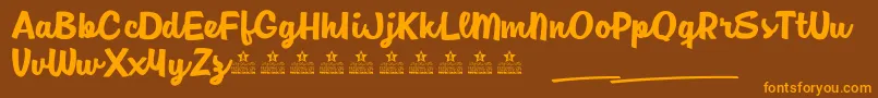 JamSessionsPersonalUse Font – Orange Fonts on Brown Background