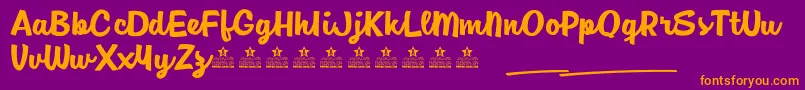 JamSessionsPersonalUse Font – Orange Fonts on Purple Background