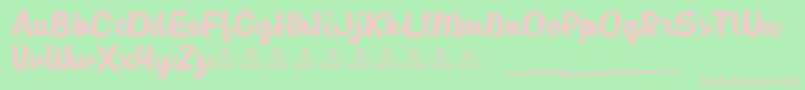 JamSessionsPersonalUse-Schriftart – Rosa Schriften auf grünem Hintergrund