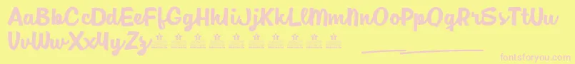 JamSessionsPersonalUse Font – Pink Fonts on Yellow Background