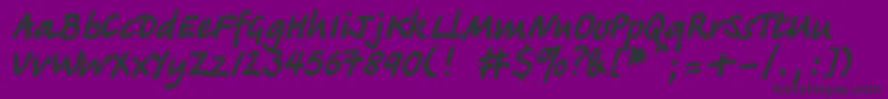 Tatianac Font – Black Fonts on Purple Background