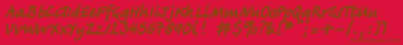 Tatianac Font – Brown Fonts on Red Background