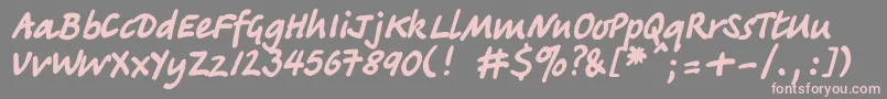 Tatianac Font – Pink Fonts on Gray Background